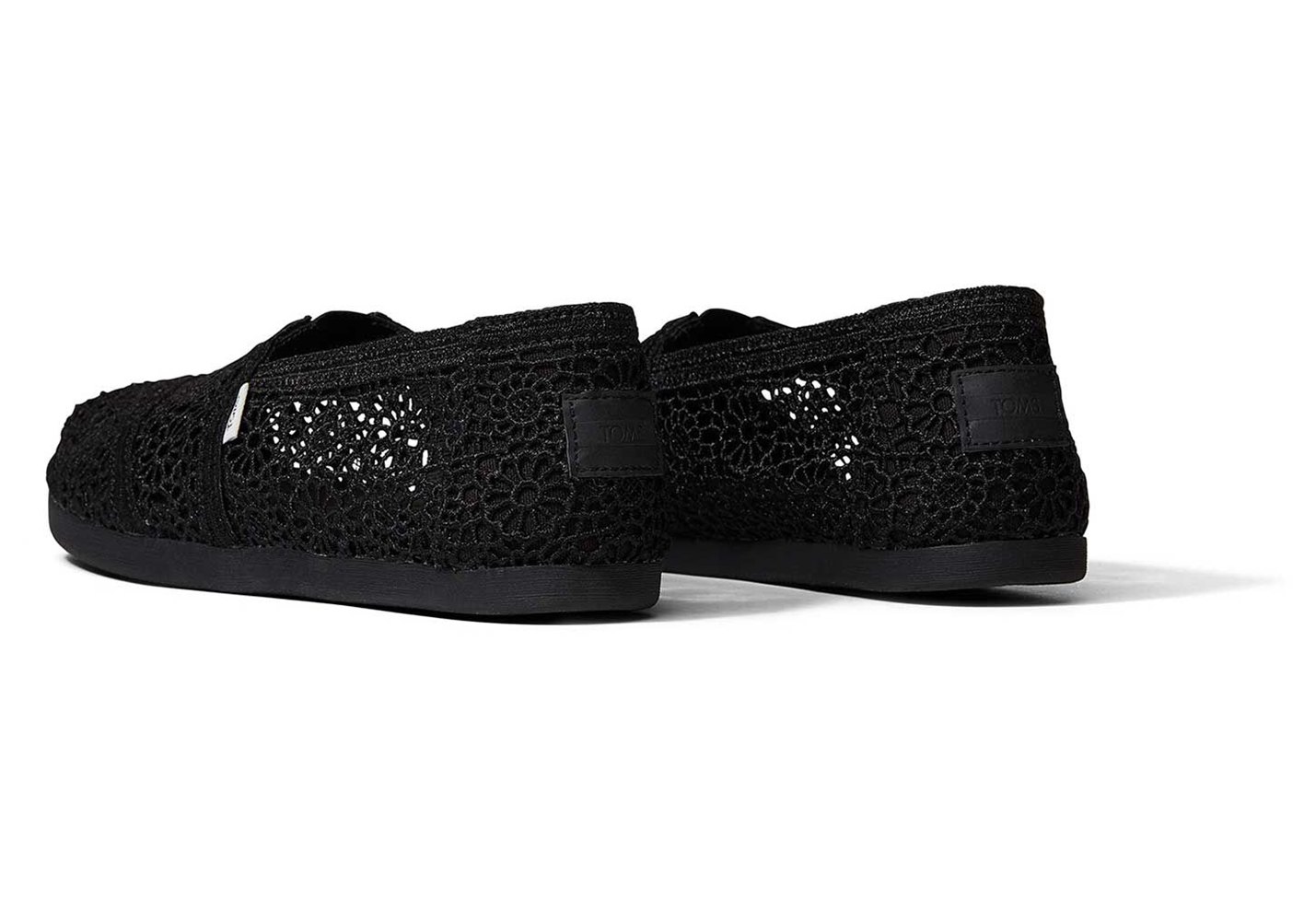 Toms Espadryle Damskie Czarne - Alpargata Moroccan Crochet - 91YVJUSLQ